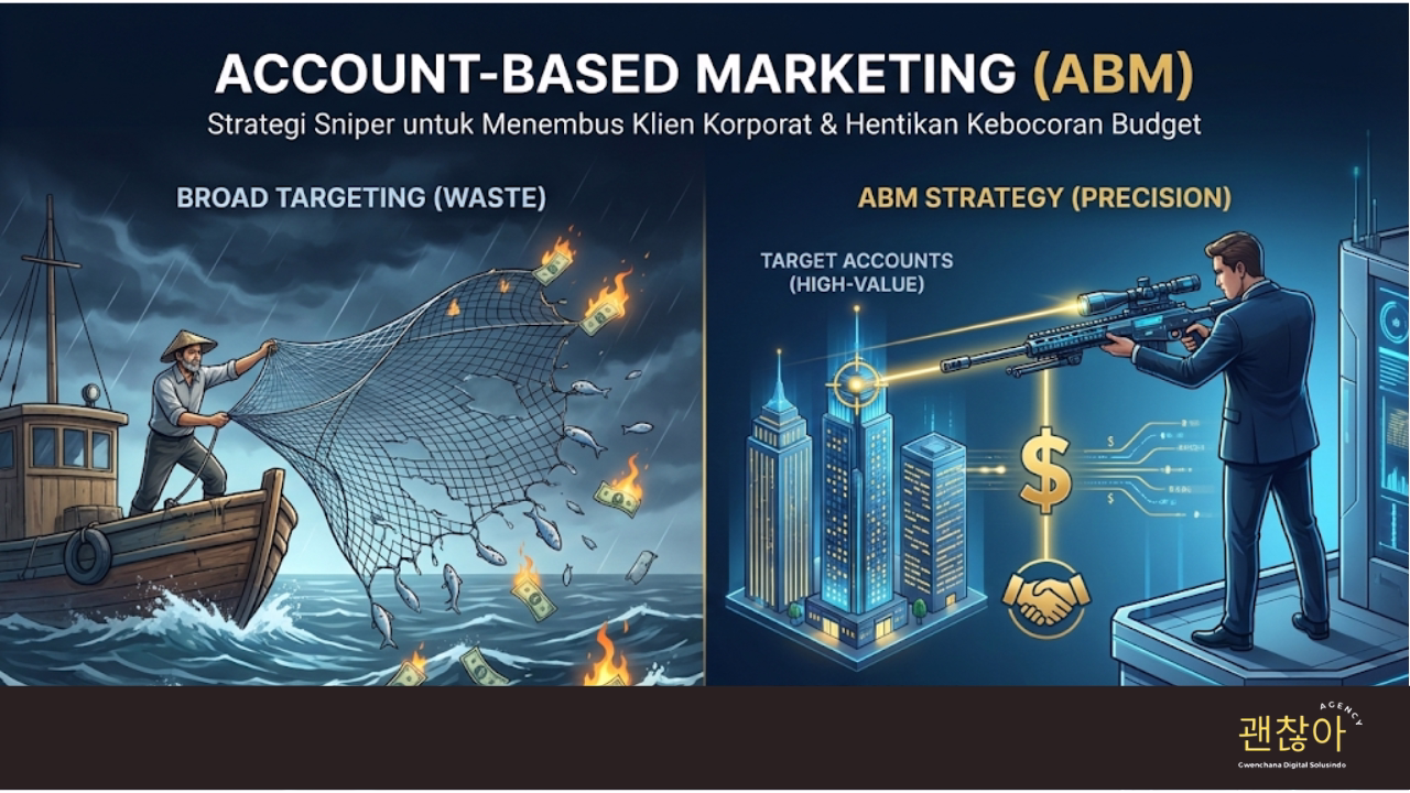 Account-Based Marketing (ABM): Strategi Sniper untuk Menembus Klien Korporat & Menghentikan Kebocoran Budget