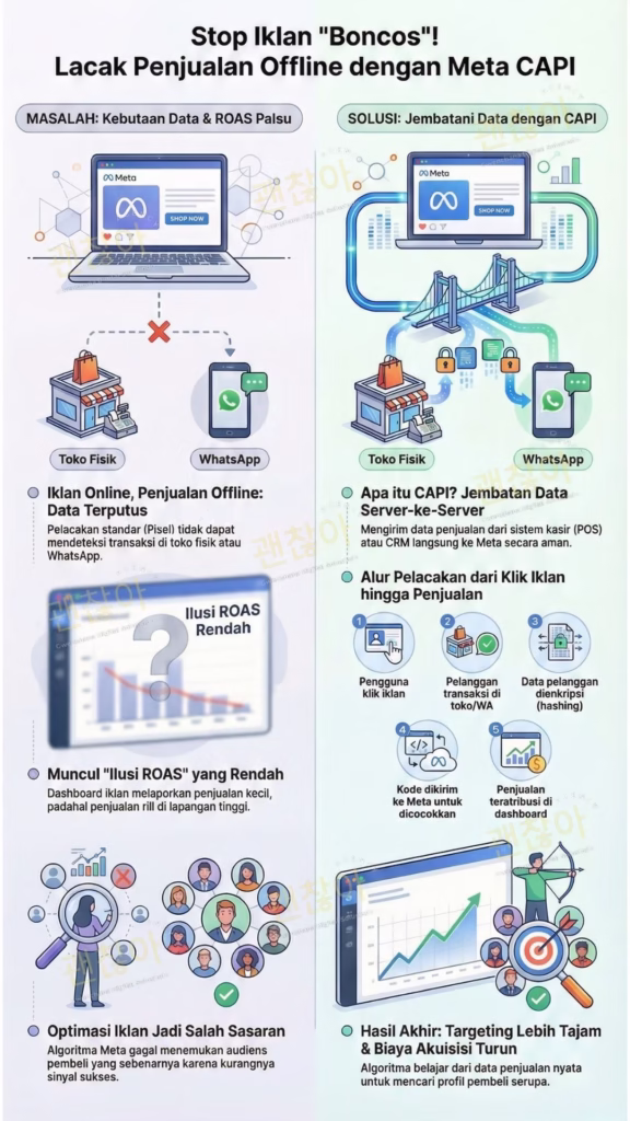 Offline Conversions API (CAPI): Cara Melacak Dampak Iklan Meta ke Penjualan Toko Fisik & WhatsApp