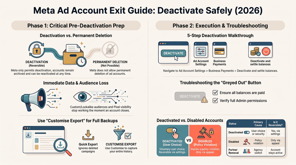 How to delete a Facebook ad account (2026 guide)